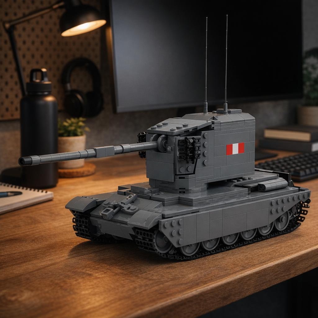 MOC FV4005 Tank Destroyer Building Blocks | 931PCS Military Bricks Kit | Collectible Model for Adults & Teens | War History Gift