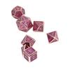 7PCS Polyhedral Dice Set Electroplated Antique Gold Enamel Role Playing Game Dice for Tabletop Game