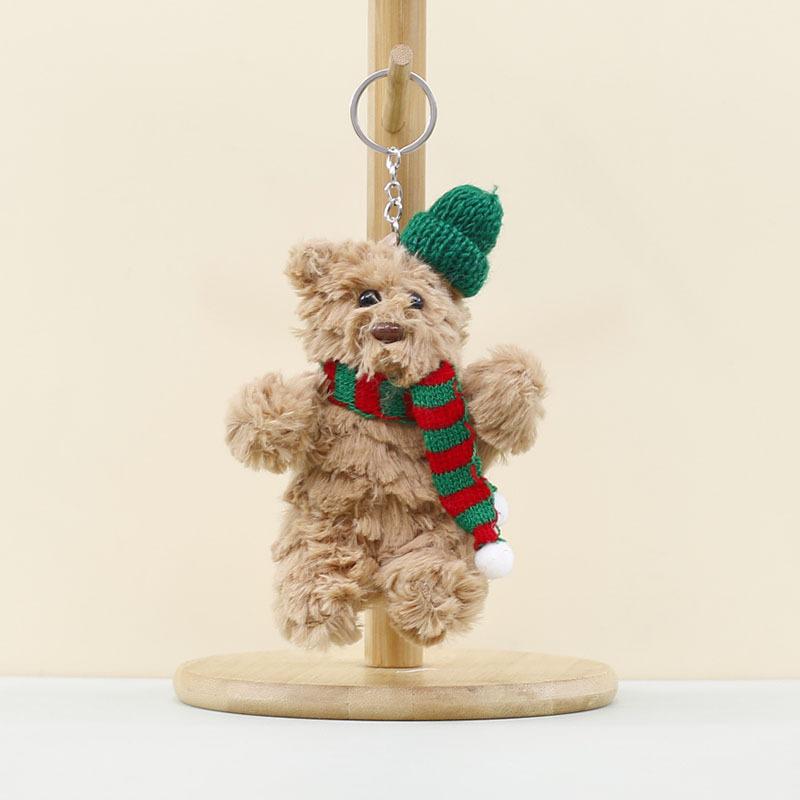 Bear Adorable Barcelona Plush Keychain Soft Toy For Christmas Bag 14cm Charm