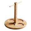 Brew Crafts Serving Tray Beer Glass Cup Holder Wooden with Handle Bar Caddy