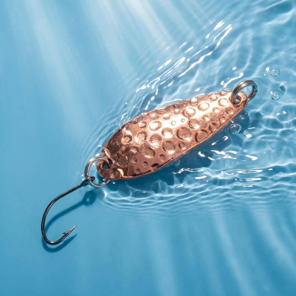 Fishing Spoon Lure Bionic Design Metal Spoon Lure for Long Distance Casting Durable Fishing Bait with Single Hook for Freshwater and Saltwater Fishing