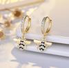 Heart-shaped Ear Buckle Female Small Fresh Earrings Earrings Temperament Diamond Flowers Earrings Jewelry