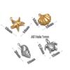 20pcs Stainless Steel Hollow Seashell Conches Turtle Charms Pendant  for DIY Jewelry Bracelet Necklace Findings Earrings Making