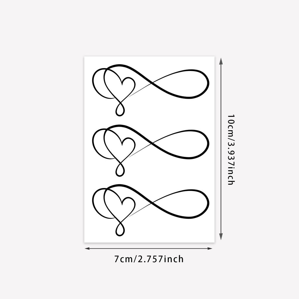 Love Mobius Ring Tattoo Sticker Advanced Sense Niche Simple Personality Small Fresh Tattoo Sticker