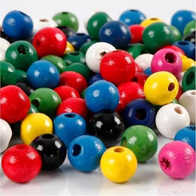 Mix of Brightly Colored Wooden Beads. Ref 57044