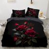 Bedding Set Digital Print Comfortable Duvet Cover for Home Bedroom Decoration, 1 Duvet Cover and 2pillowcase with Zippers