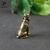Solid Brass Lucky Dog Desk Ornaments Vintage Copper Animal Miniatures Figurines Decorations Gifts Home Decors Crafts Accessories