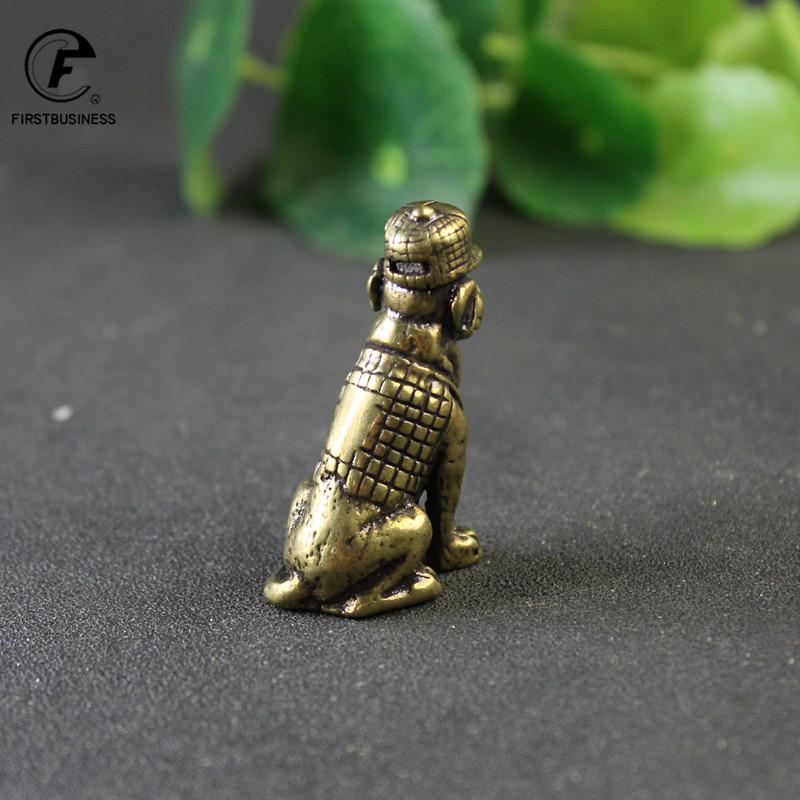 Solid Brass Lucky Dog Desk Ornaments Vintage Copper Animal Miniatures Figurines Decorations Gifts Home Decors Crafts Accessories
