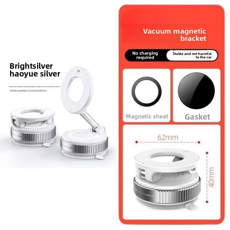 New Magnetic Car Phone Holder 360° Rotation Folding With Vacuum Suction Cup For iPhone 12-16 Series Car/Gym/Driving Phone Holder