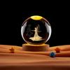 3D Fairy & Whale Laser Engraved Crystal Ball Night Light