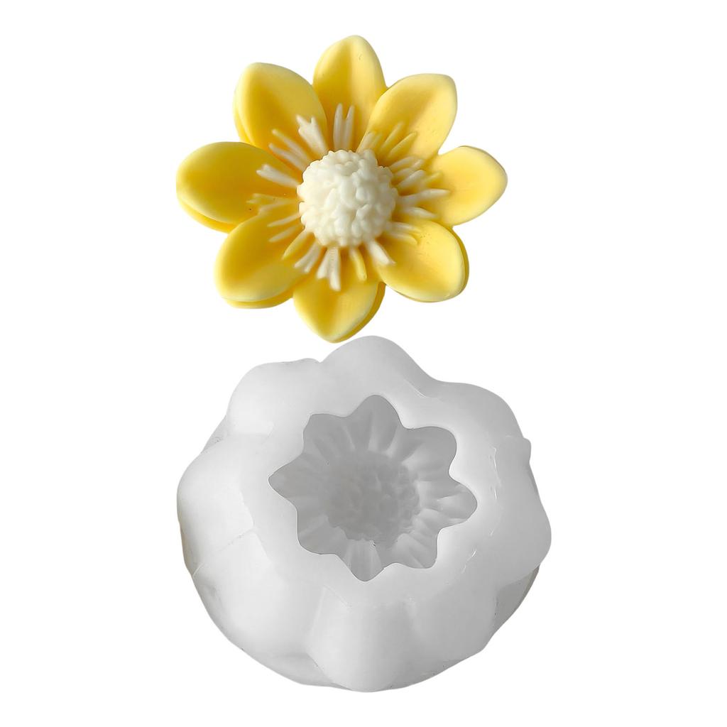 Flower Silicone Candle Molds Easy Demolding for Making Candle Soap Multipurpose Silicone Mould for Epoxy Resin Craft
