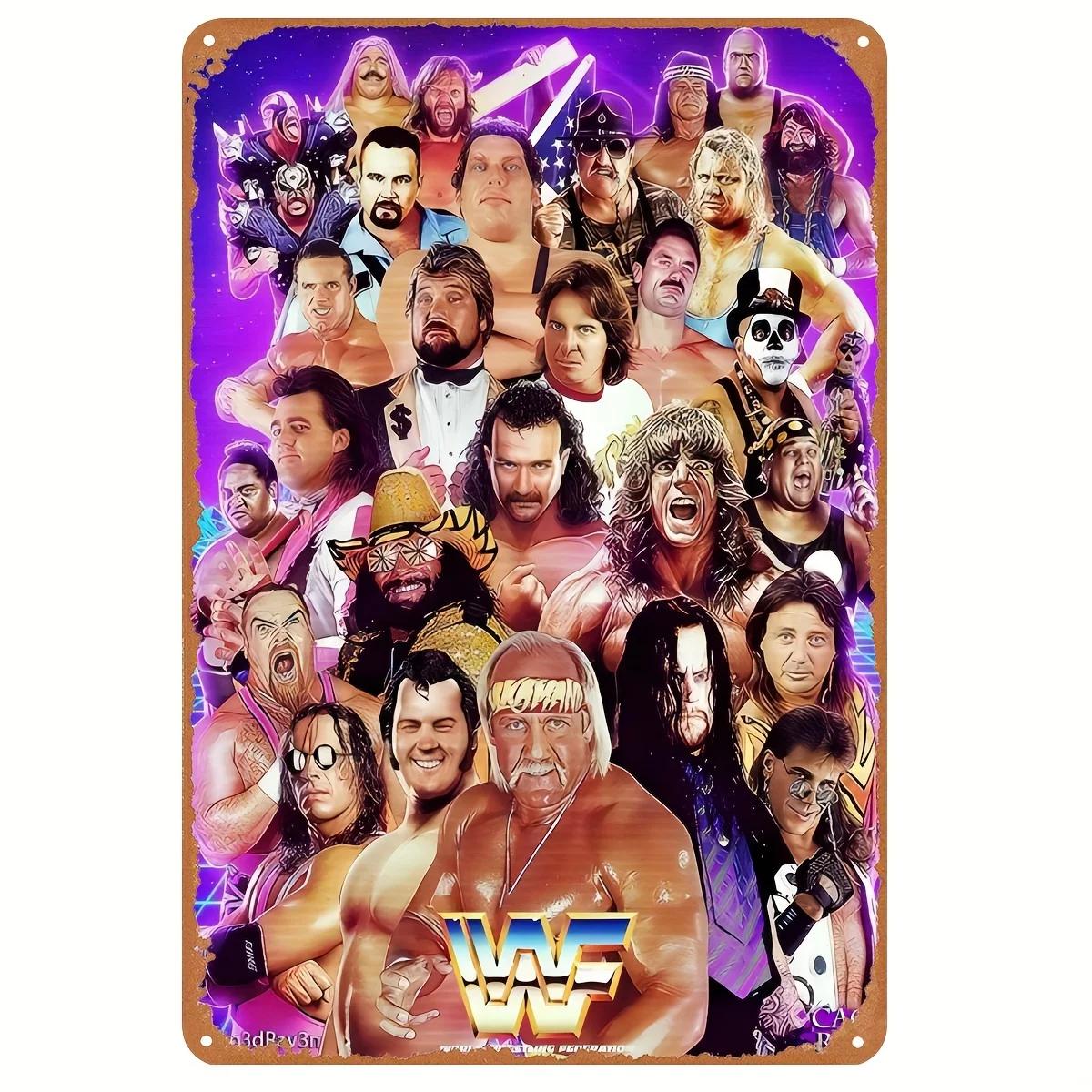 

Винтажный металлический постер WWF Raw Wrestling Legends 1993 года, подходит для дома, офиса или спорт-бара, с предварительно просверленными отверстиями 20x30cm（7.8x11.8inch）