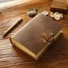 Genuine Leather Cover Blank Paper Diary Handmade Travel Sketchbook Leather Bound Journal  Student