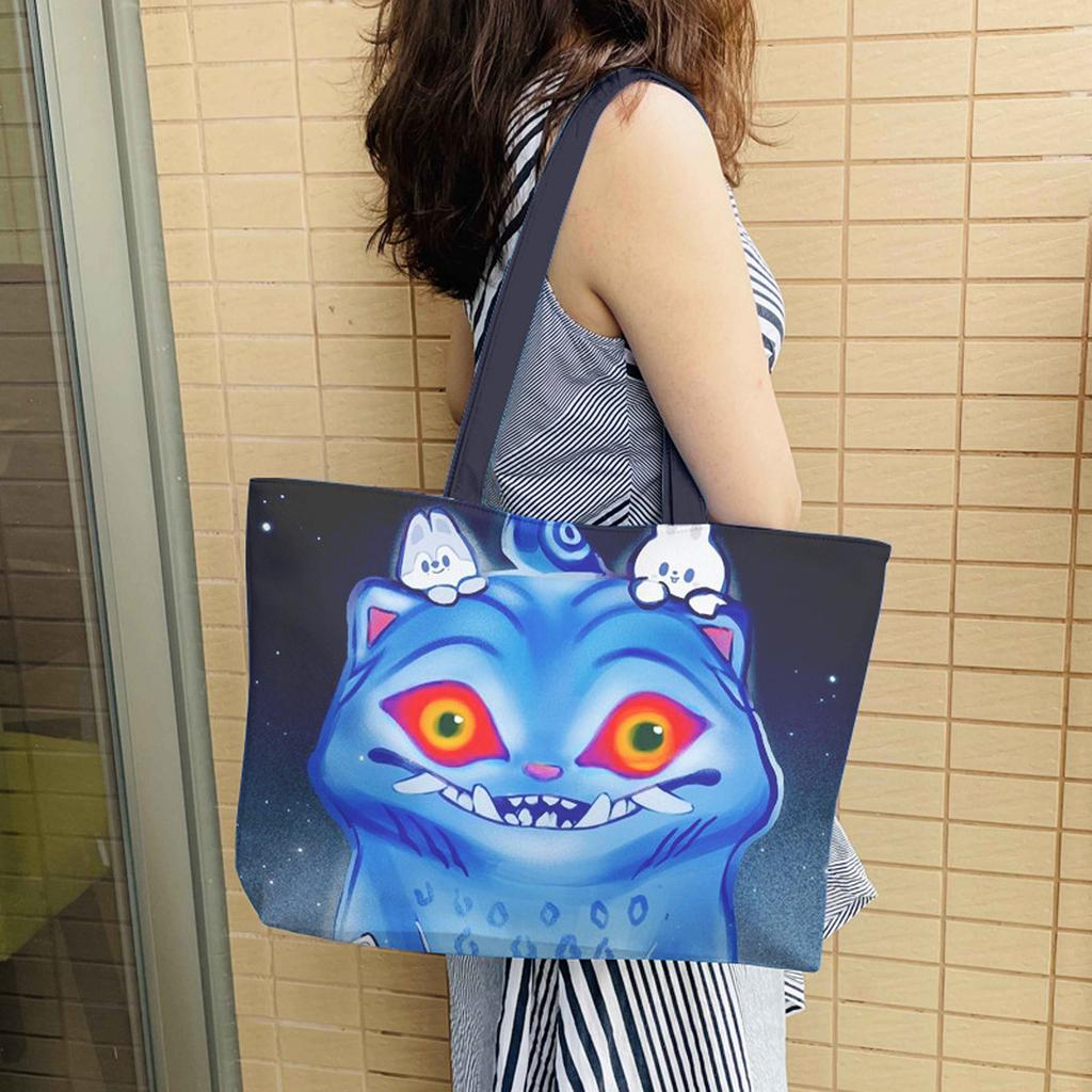 Group One-shoulder Leather Bag Tote Bag One-shoulder Bag PU Large Capacity  Cartoon