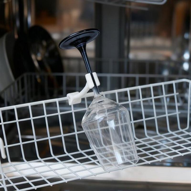 Molded Plastic Wine Glass Placement Aids with Split Ends for Kitchen Cabinets, Dining Storage and Beverage Stations