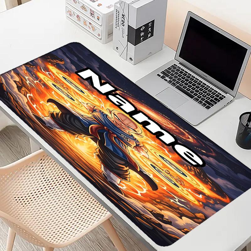 Custom Name Personalized DRAGON BALL Pattern Mousepad, Laptop PC Desk Mat, Decorative Desk Mat for Home Keyboard Pad Gift