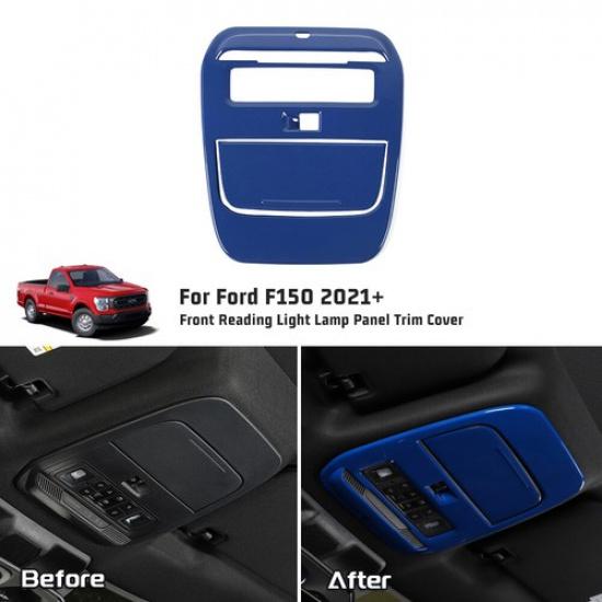 Blue Front Reading Light Lamp Panel Trim Frame For Ford F-150 2021+ Accessories