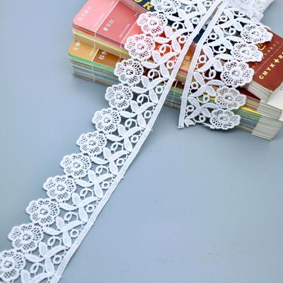 Einseitige Milchseide Wasserlösliche Spitze, Hohlkleid Spitze Cheongsam Rock Handgemachte Accessoires