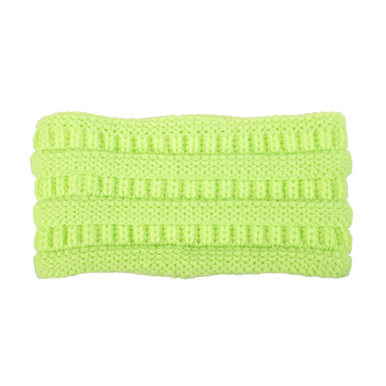 

(проектор)Женская мода сохраняет тепло вязание оголовье ручной работы спортивной ленты для волос One Size жёлтый