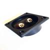 Silver Coppers Speaker Terminals Connectors Square Box with 2 Banana Gildeds Subwoofer Stereoes Plug Spring Cup Connection