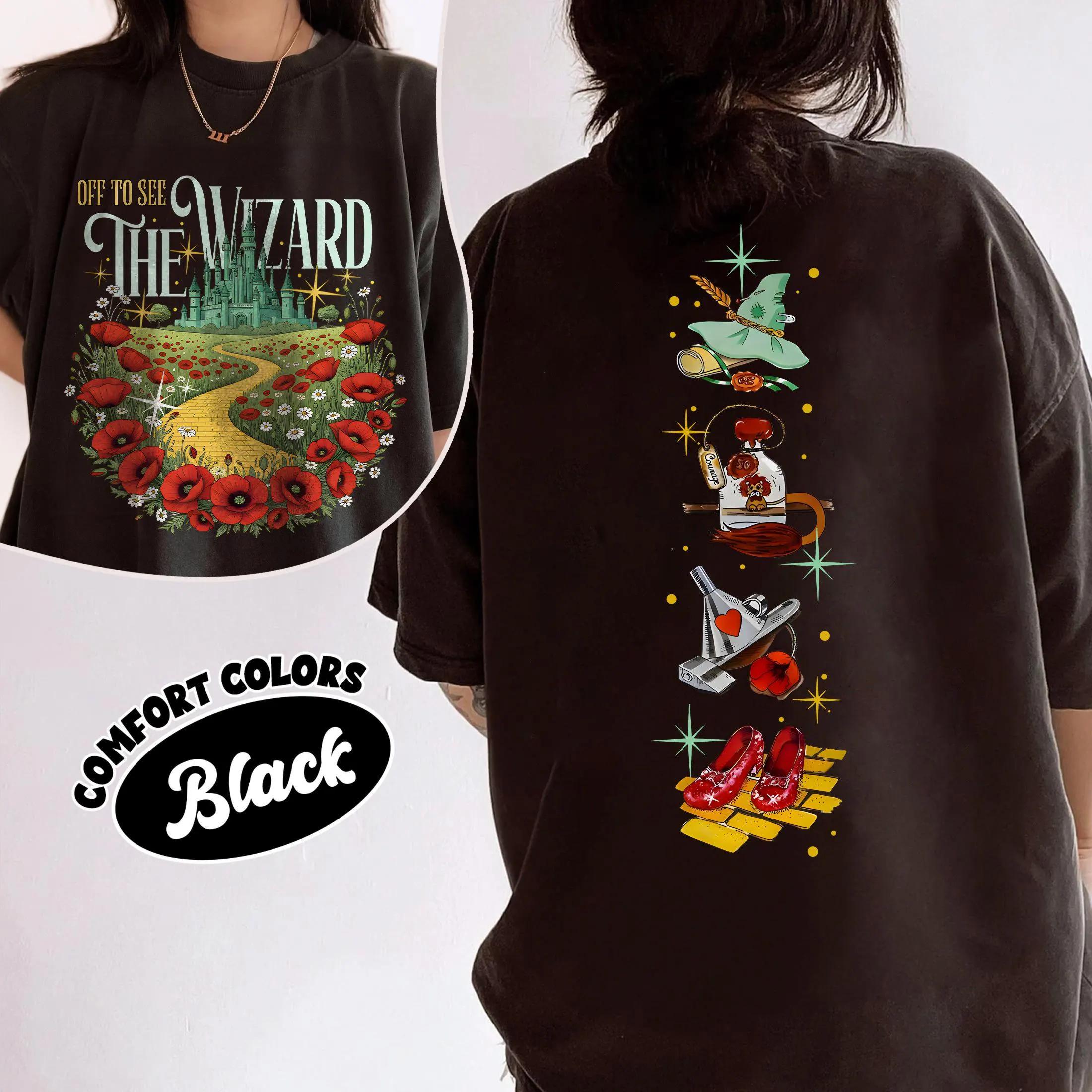 Vintage Yellow Brick Road Comfort Colors Shirt Wicked Witch Emerald City TShirt Were Off Wizard Shirt Fairy Tale Tee S