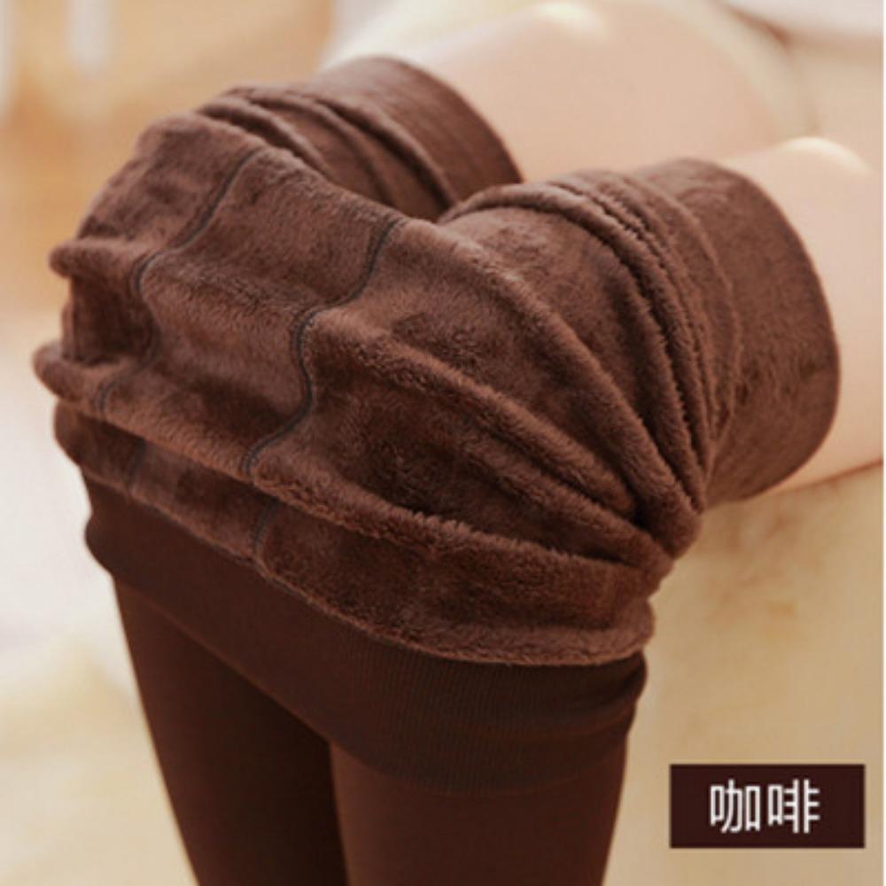 

Плотные леггинсы Pearl Velvet, корейская версия цельных брюк большого размера, 200 г One Size темно-коричневого