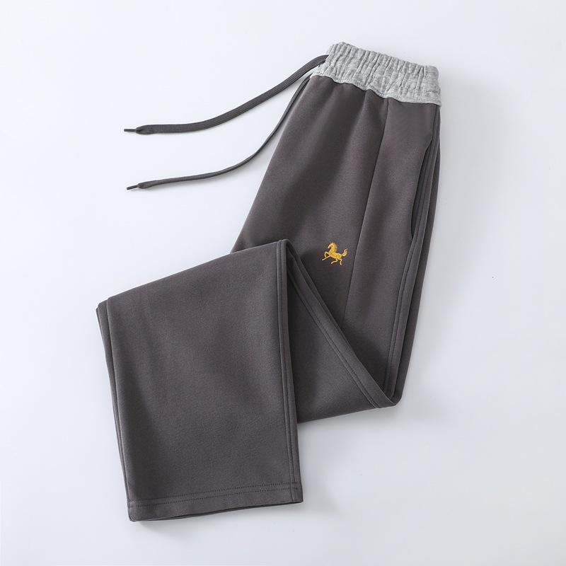 

Women s High Waist Wide Leg Pants with Horse Embroidery - Casual, Slimming, and Versatile for Spring/Summer Large