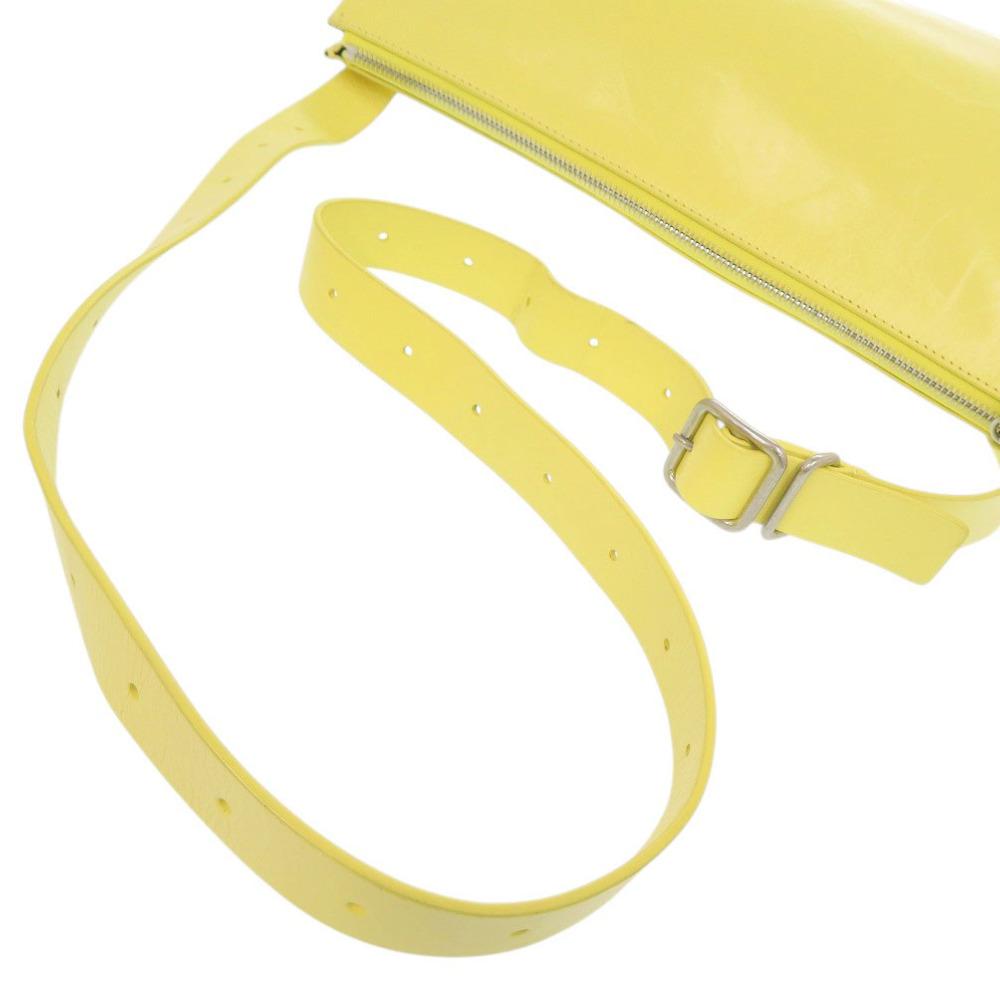 Used AUTHENTIC JIL SANDER Shoulder Bag Yellow Leather