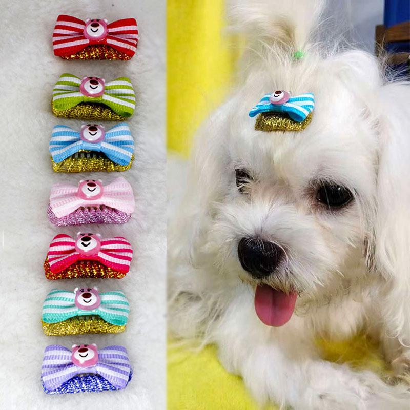 Bowknot Dog Hair Clip for Yorkshire Terrier, Teddy, Schnauzer, Maltese