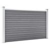 WPC Garden Fence Panel Set 526 X 106 Cm Grey