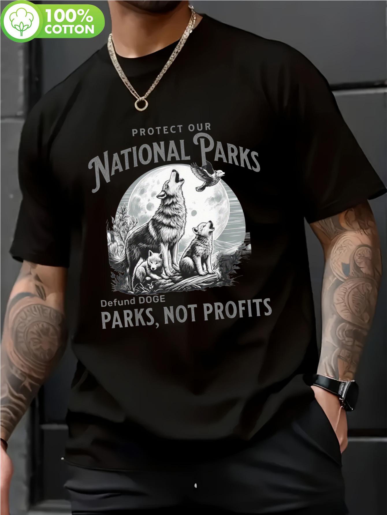 Vintage Tshirt Vintage Protect Our National Parks Graphic... S