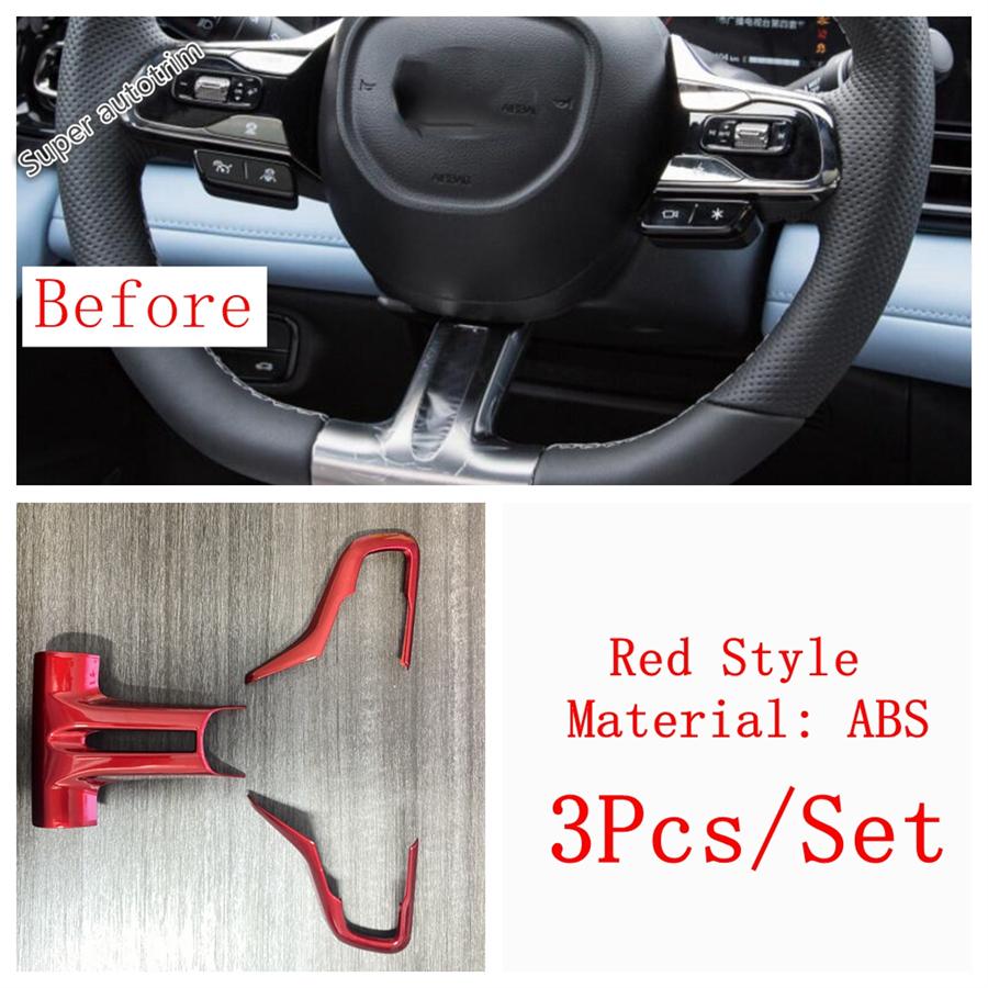 For GAC Trumpchi Empow - 2025 Car Steering Wheel Frame Decoration Cover Trim ABS Red / Carbon Fiber Accessories Interior