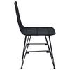 Dining Chair 2 Pcs Black 41 X 55 X 85 Cm Rattan and Steel
