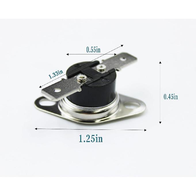 KSD201 120 Microwave Thermostat Fits GE, Thermal Fuse Temperature Control Switch Sensor, for GE Microwave Oven Coffee Maker Normally Closed