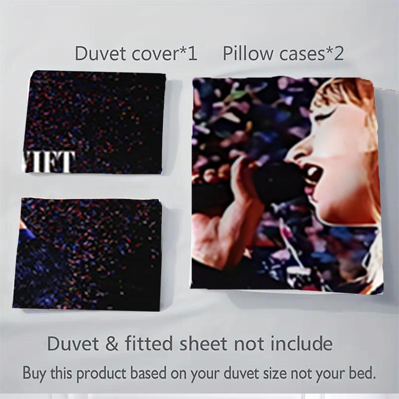 3Pcs Taylor Swift Era Tour Bedding Sets For All Sizes New 3D Printed Bed Cover Comforter Duvet Cover Pillowcase Bedroom Decoration