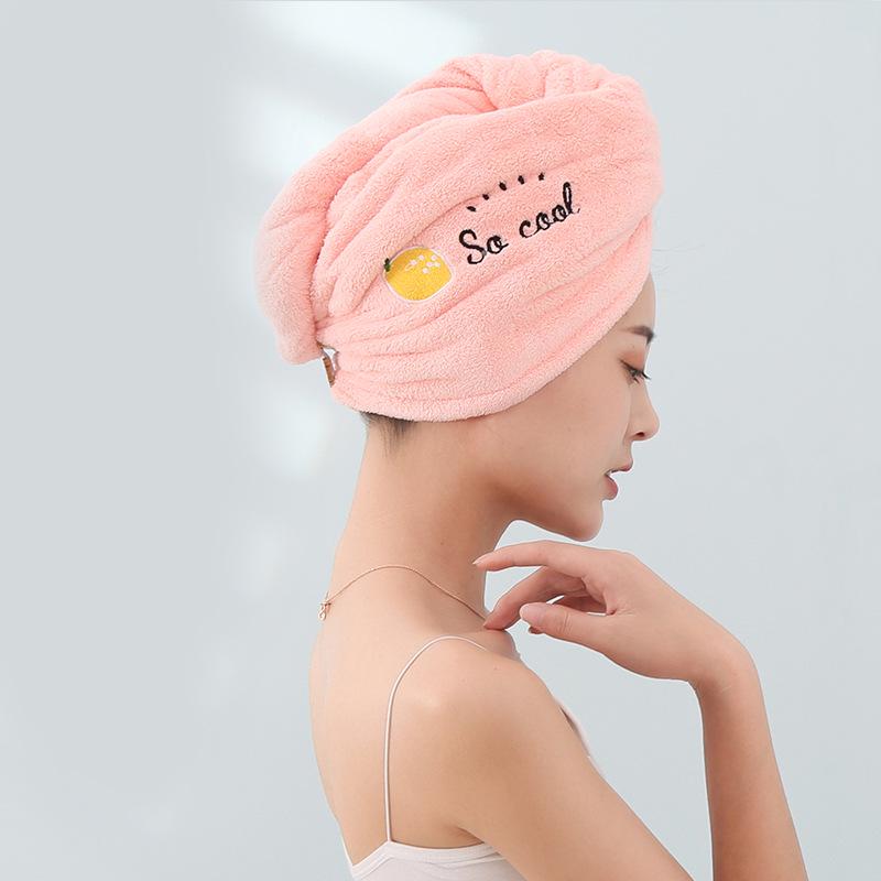 Women's Thickened Absorbent Coral Fleece Hair Cap - Bath and Shampoo Towel Headscarf