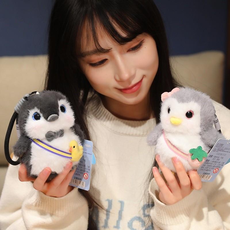 Panda Penguin Dog Pendant Animal Plush Doll Keychain Toy Backpack Decoration