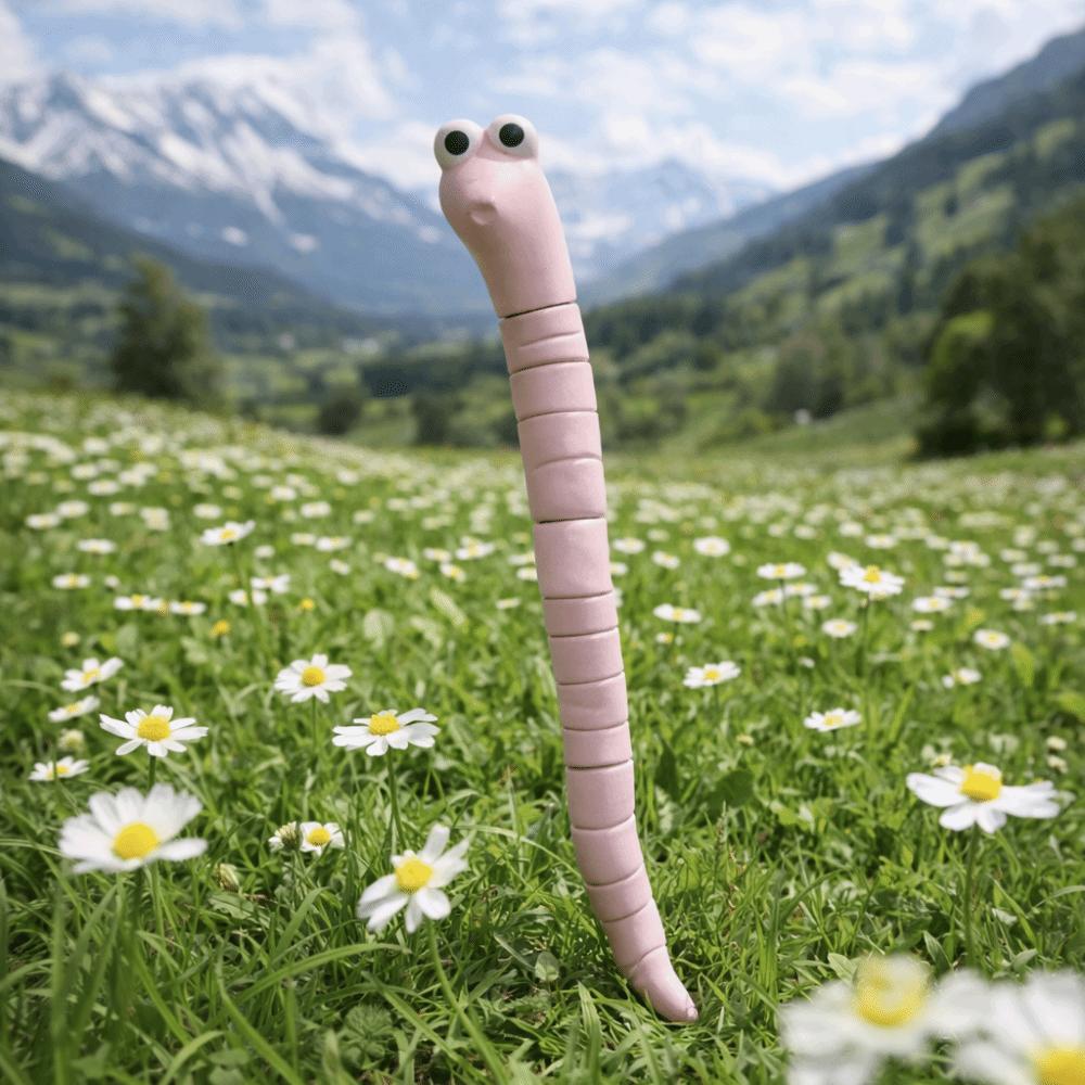 5 Stück Lustige Miniatur-Wurm-Pflanzen-Dekorationen Niedliches Design Topfpflanzen-Dekor DIY-Terrarium