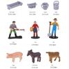 Realistic Farm Animal Figures Toy,42Pcs Farm Animal Figurines Playset Fences Frams Animal Cake Toppers Learning Toy Set