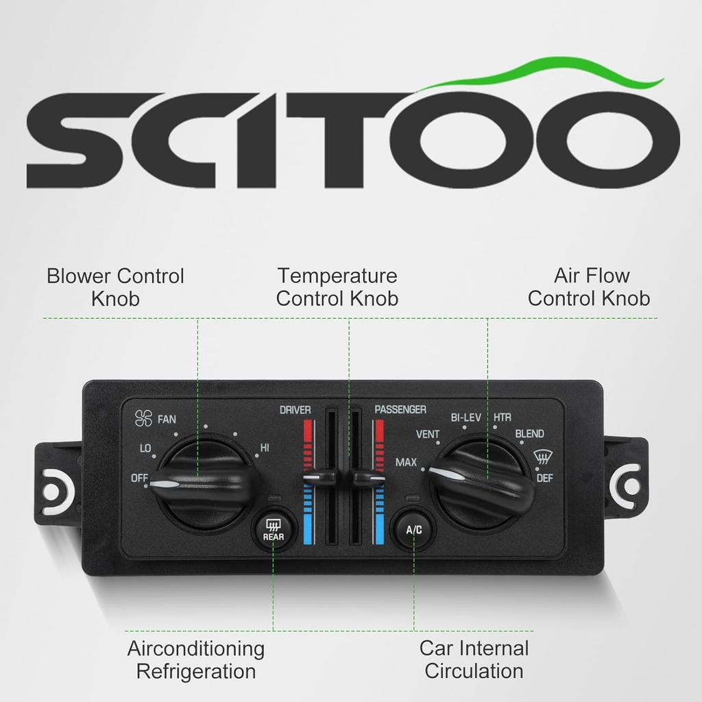 SCITOO Climate Control Module AC Heater Control Panel for Buick Century 2000-2005,for Buick Lacrosse 2005 for Buick Regal 2000-2004
