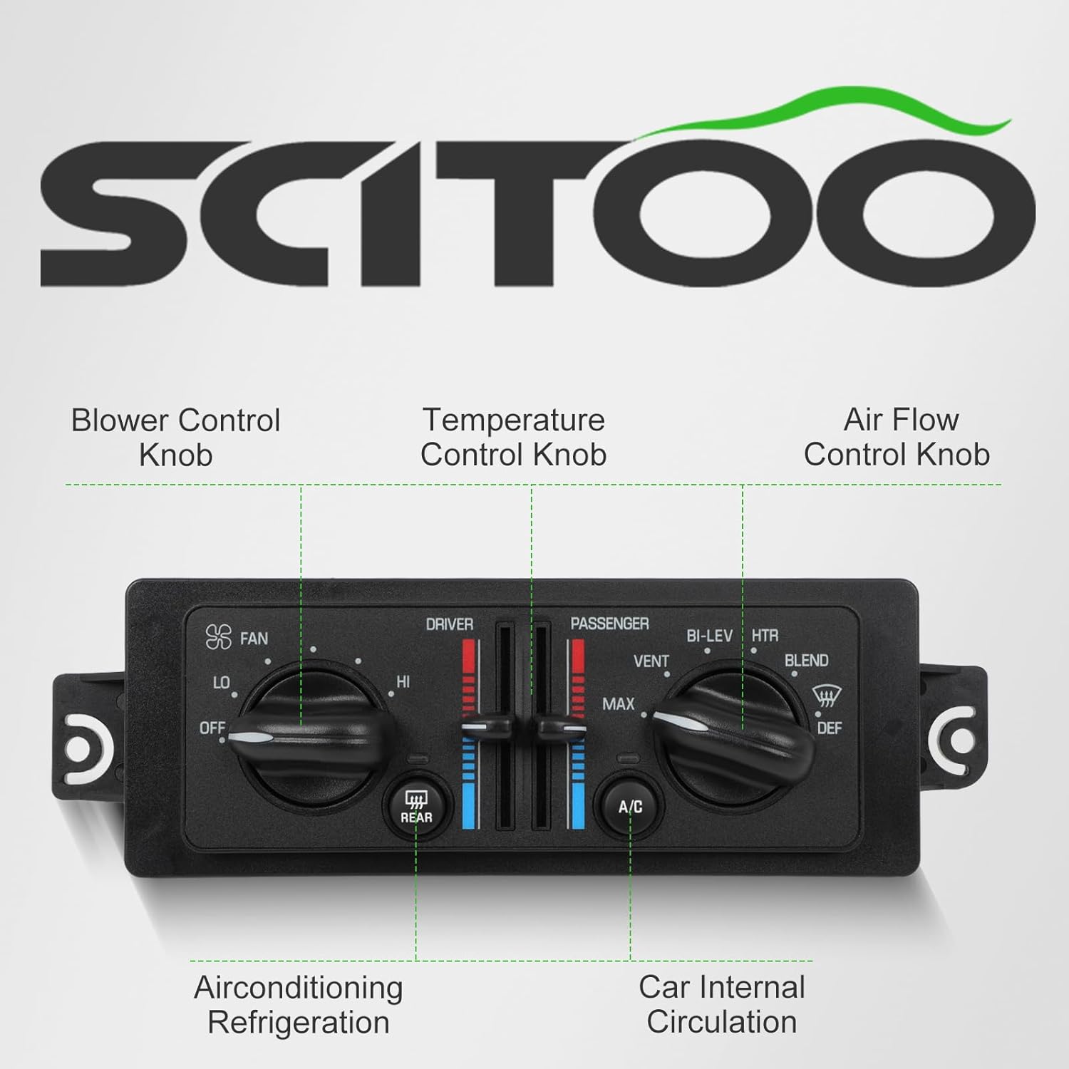 SCITOO Climate Control Module AC Heater Control Panel for Buick Century 2000-2005 for Buick Lacrosse 2005 for Buick Regal 2000-2004 599199 10308120