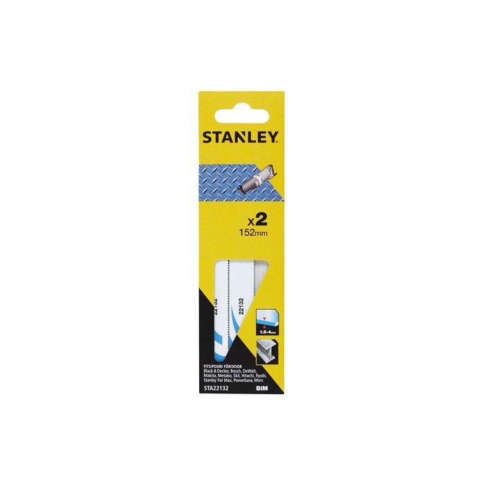 Pack 2 Lames De Scie Sabre 15.2cm Metal Fin Sta22132-xj Stanley