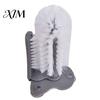 Hand Free Cleaner Suction Cup Bottle Brush, Wall Mounted Rotating Cleaning Scrubber, Plastic Home Kitchen Gadget Thick Bristles Sink Accessory