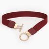 Exquisite Elastic Waistband Casual Round Buckle Waist Strap Waist Belts Women