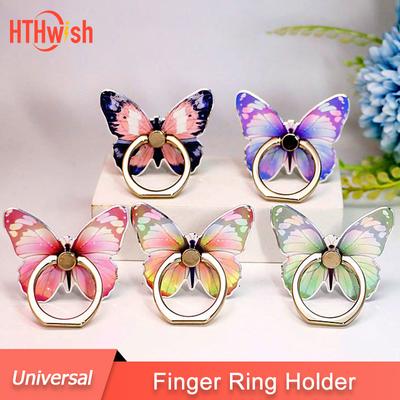 Piękny motyl uchwyt na palec luksusowy stojak na telefon komórkowy uniwersalny uchwyt do smartfona magnetyczny uchwyt samochodowy akcesoria