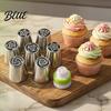 Cupcake Frosting Decorating Kits 7PCS Russian Piping Tips Set Stainless Steel Cake Pastry Tools for Desserts Nozzles Baking Supplies Wedding