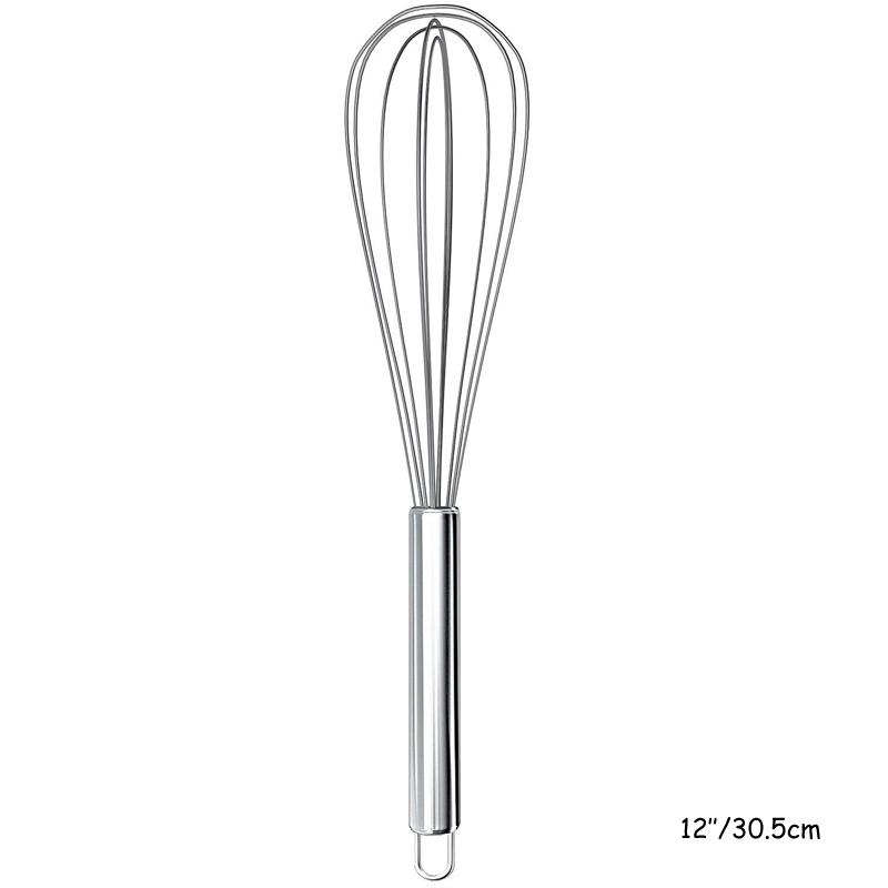 LMETJMA 8  10  12  Egg Whisk Stainless Steel Egg Whisk Kitchen Wire Balloon Whisk Milk Egg Beater Egg Mixing Mixer Tools KC0231