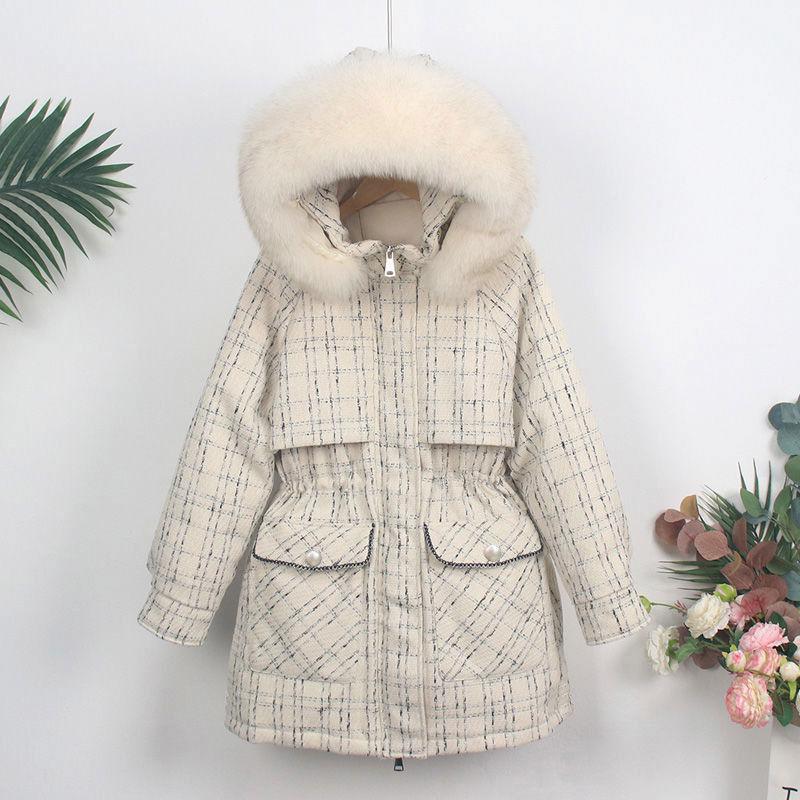 

2024 Женское приталенное зимнее пальто-пуховик средней длины в корейском стиле L 100-120 lbs