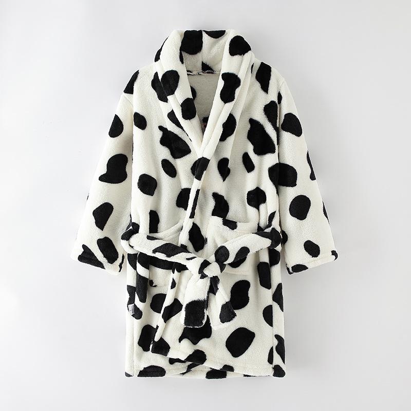 Kids' Autumn/Winter Flannel Pajamas & Bathrobes – Matching Parent-Child Sleepwear
