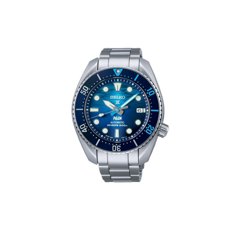 SEIKO prospex series PADI special edition 200 meters waterproof automatic/manual mechanical movement Steel Strap 52.6*45mm men s watch blue di SBDC189 синий